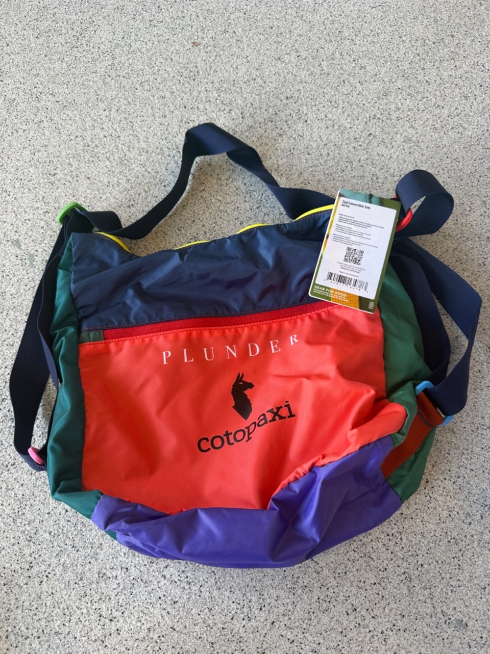 cotopaxi Plunder Red with Navy, Green & Gray Crossbody Messenger Bag
